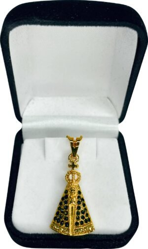 CORRENTE COM PINGENTE N SENHORA APARECIDA STRASS CX VELUDO