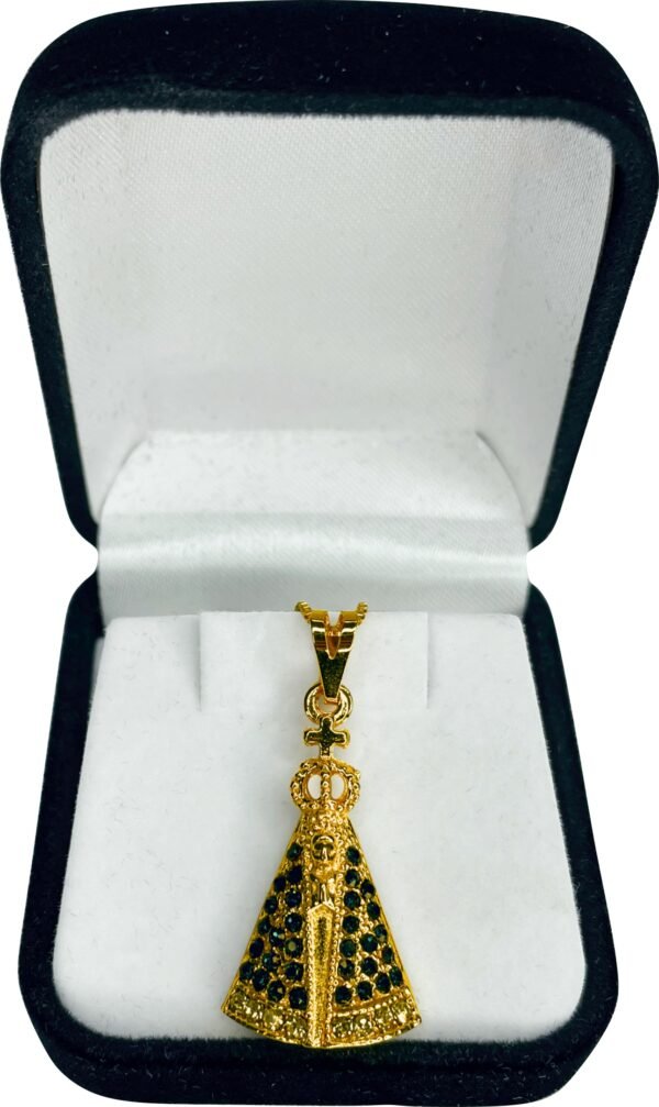 CORRENTE COM PINGENTE N SENHORA APARECIDA STRASS CX VELUDO