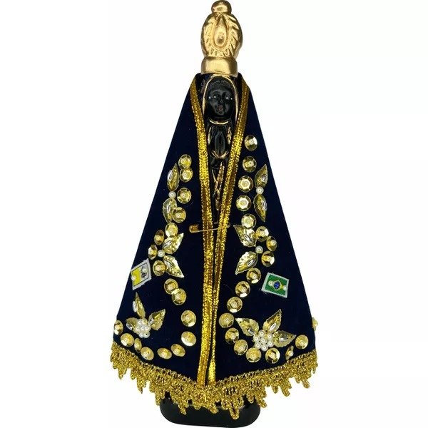 IMAGEM APARECIDA MANTO COM CAIXA 22 CM