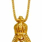 GARGANTILHA F. OURO NOSSA SENHORA APARECIDA 06 STRASS CX VELUDO