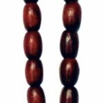 TERÇO MADEIRA OVAL TRIANGULO RESINADO APARECIDA