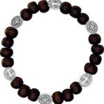 PUSEIRA SÃO BENTO MADEIRA COM 06 MEDALHAS