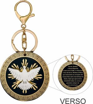 CHAVEIRO ESPÍRITO SANTO REDONDO ACRÍLICO