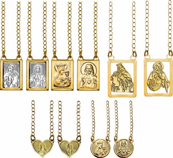 ESCAPULÁRIO FOLHEADO A OURO - VÁRIOS MODELOS