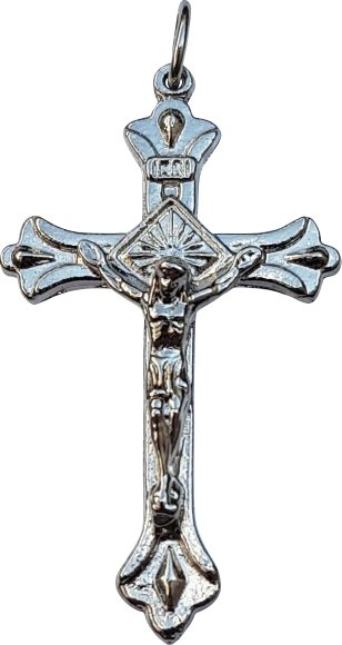 15166487026-cr-44.jpg CRUCIFIXO ROMANO NIQUELADO 4,2X2,5 CM 153