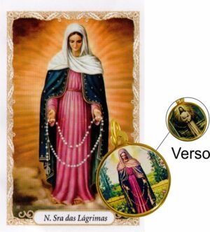 MEDALHA REDONDA DUPLA FACE NOSSA S. DAS LÁGRIMAS