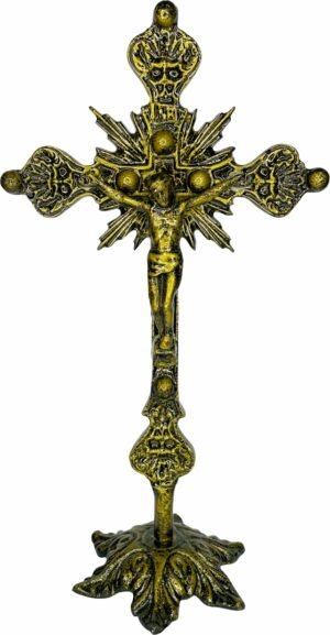 15182147883-cr-76.jpg CRUCIFIXO METAL MESA 25CM