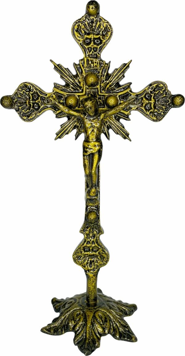 15182147883-cr-76.jpg CRUCIFIXO METAL MESA 25CM