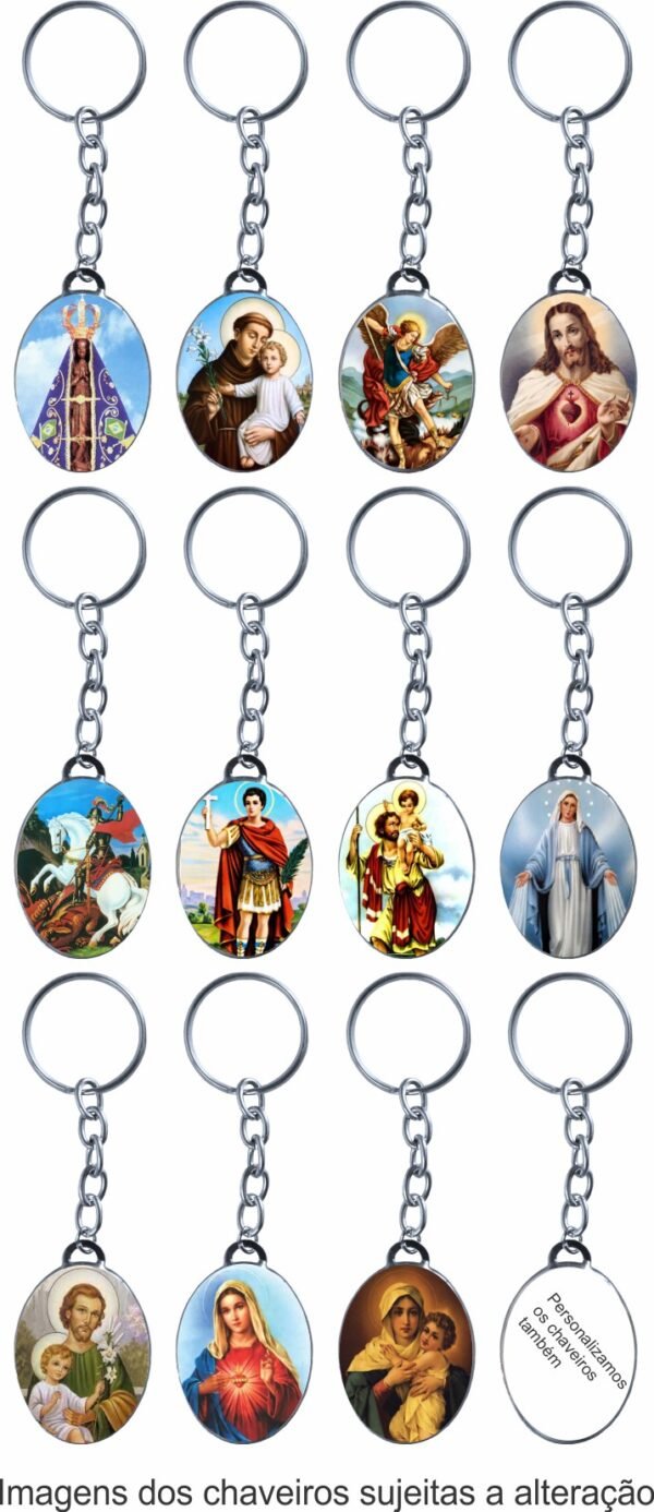 CHAVEIRO OVAL METAL RESINADO