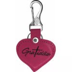 CHAVEIRO COURO - CORAÇÃO GRATIDÃO