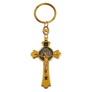 15184938663-ch-44.jpg CHAVEIRO CRUZ DE SAO BENTO DOURADO IMP