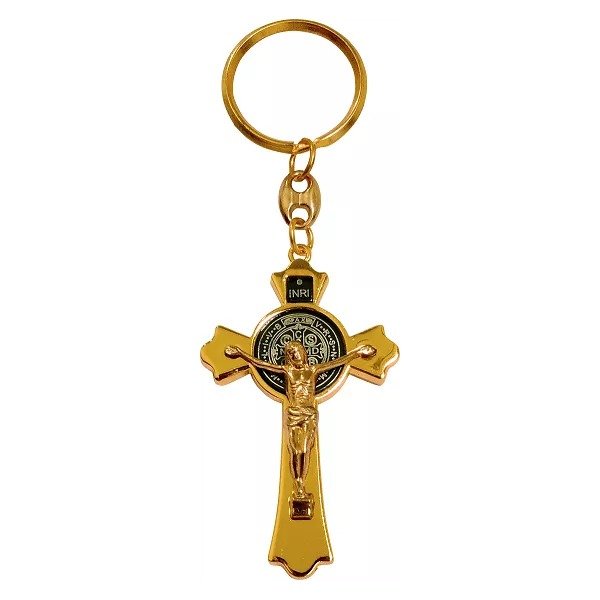 15184938663-ch-44.jpg CHAVEIRO CRUZ DE SAO BENTO DOURADO IMP