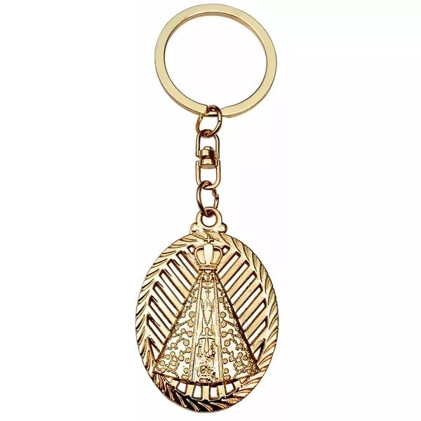 CHAVEIRO NOSSA SENHORA APARECIDA DOURADO VAZADO