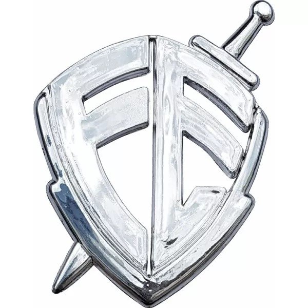 ADESIVO CROMADO ESCUDO FÉ