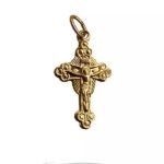 CRUCIFIXO DOURADO RESPLENDOR 2,2 X 1,3 CM