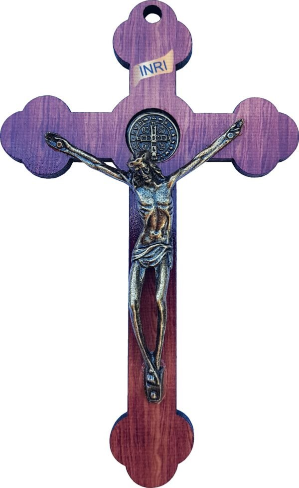 15187342504-cr-58.jpg CRUCIFIXO PAREDE MDF COM CRISTO METAL 15,5CM