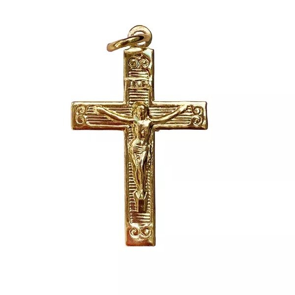 15187988497-cr-63.jpg CRUCIFIXO DOURADO 3,1 X 2 CM