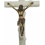 CRUCIFIXO RESINA COM CRISTO METAL 28 CM