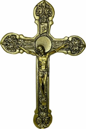 CRUCIFIXO METAL COM CRISTO 24CM