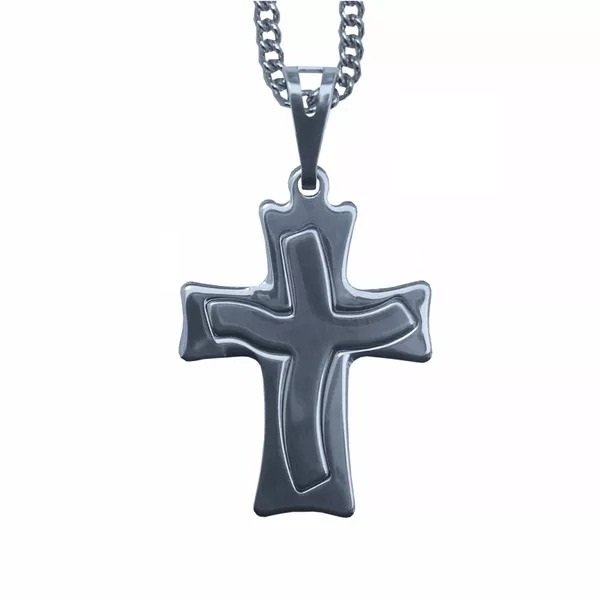 15188511497-ct-17.jpg CORRENTE COM CRUCIFIXO ACO INOX LISO COM APLIQUE