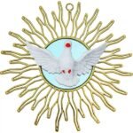 DIVINO ESPIRITO SANTO EM METAL PARA PAREDE