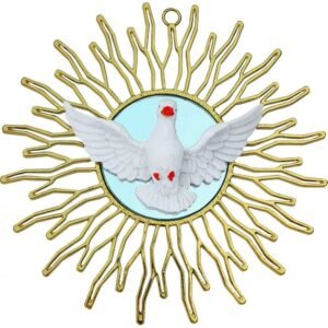 DIVINO ESPIRITO SANTO EM METAL PARA PAREDE