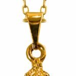 GARGANTILHA FOLHEADA A OURO APARECIDA RODIUM MF118