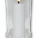 PORTA VELA VIDRO COM BASE RESINA
