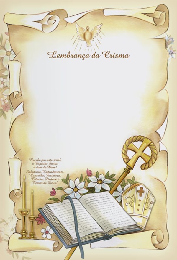 LEMBRANÇA DE CRISMA SEM TEXTO