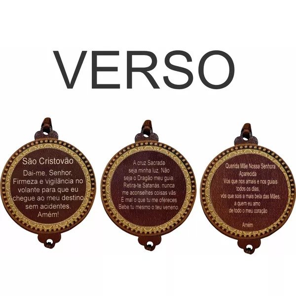 MEDALHÃO 6,4CM PARA CARRO RETROVISOR