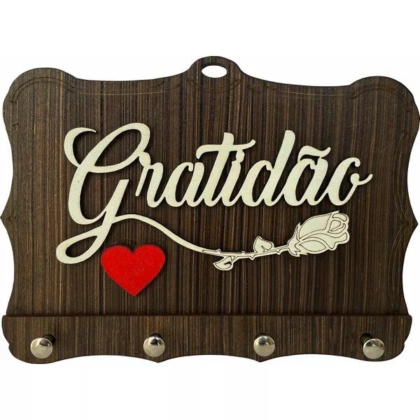 PORTA CHAVE - GRATIDÃO