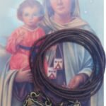 ESCAPULÁRIO METAL ENVELHECIDO COM CORDÃO