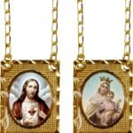 ESCAPULÁRIO DOURADO COLORIDO