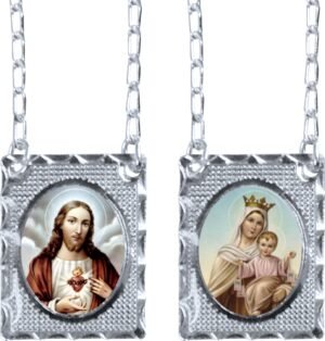 ESCAPULÁRIO NIQUELADO COLORIDO