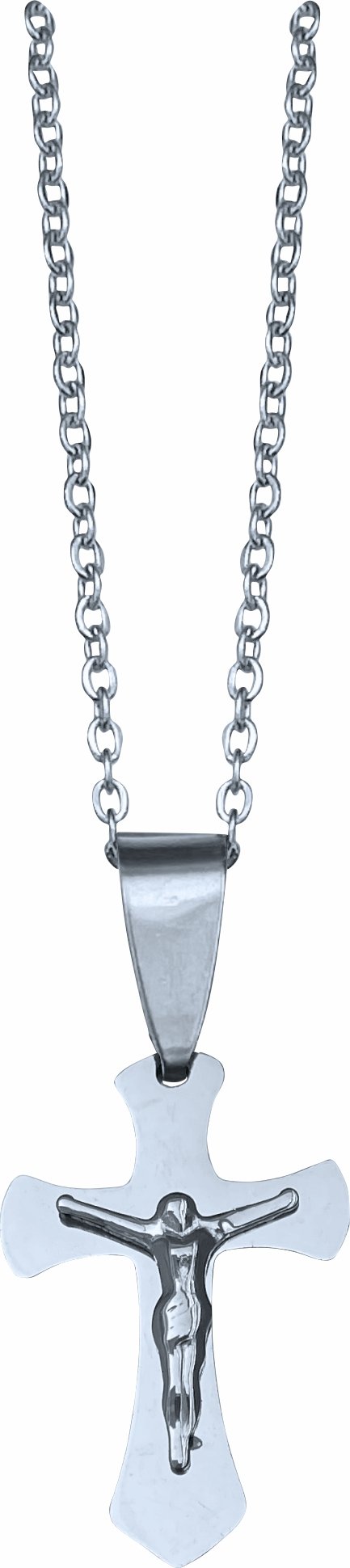 CORRENTE COM CRUCIFIXO AÇO INOX