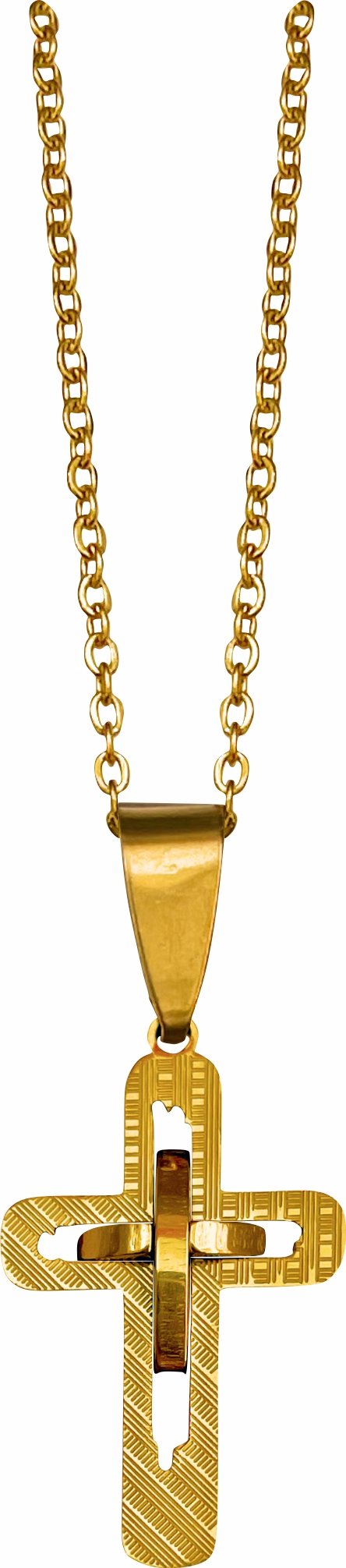 15197509125-ct-64.jpg CORRENTE COM CRUCIFIXO AÇO INOX DOURADO