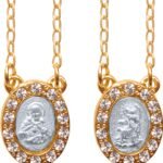 ESCAPULÁRIO FOLHEADO A OURO STRASS F27M