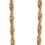 CORRENTE FOLHEADA A OURO 60 CM