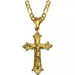 CORRENTE COM CRUCIFIXO 3,3X2,2CM F OURO