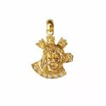 SAGRADA FACE FOLHEADA A OURO STRASS