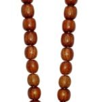 TERÇO PESCOÇO MADEIRA RAJADO COM TRIANGULO RESINADO