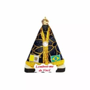 IMAGEM N SENHORA APARECIDA COM BASE MADEIRA 8 CM