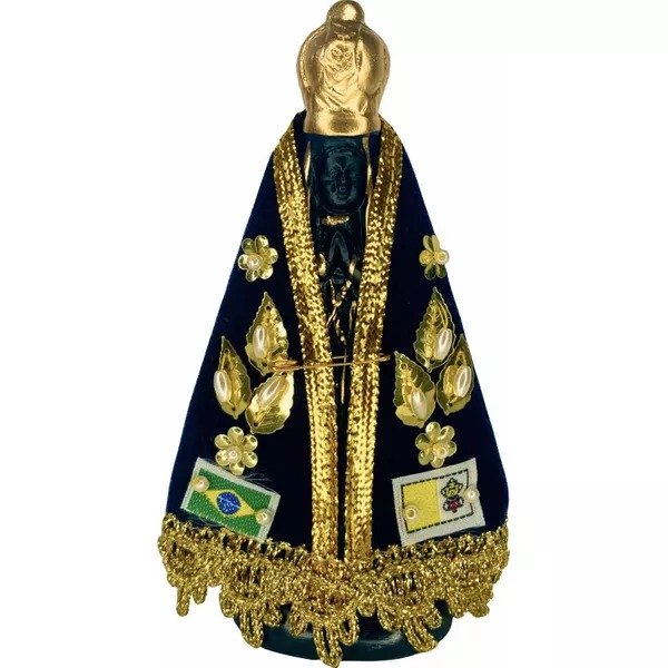 IMAGEM APARECIDA MANTO COM CAIXA 12 CM