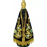 IMAGEM APARECIDA MANTO COM CAIXA 19 CM