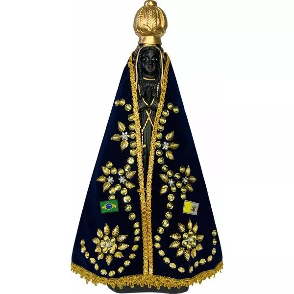 IMAGEM APARECIDA MANTO COM CAIXA 44 CM
