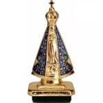 IMAGEM APARECIDA DOURADO  METAL 6,5CM COM ADESIVO