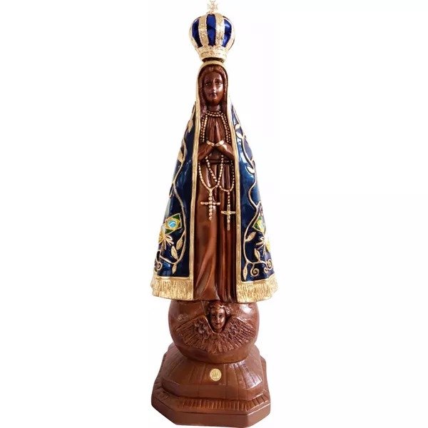 IMAGEM N SENHORA APARECIDA 80 CM C/ COROA F OURO