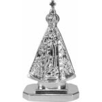IMAGEM METAL N. S. APARECIDA PRATEADA D. FACE C/ ADESIVO 5 CM