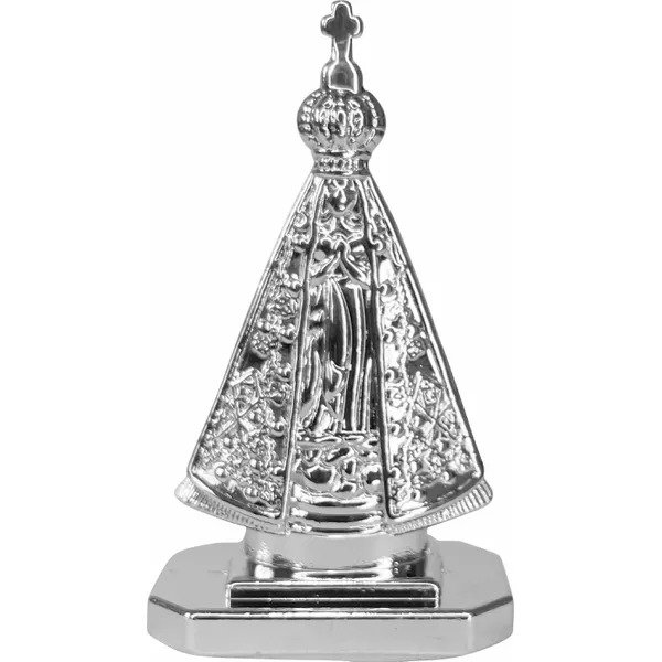 IMAGEM METAL N. S. APARECIDA PRATEADA D. FACE C/ ADESIVO 5 CM
