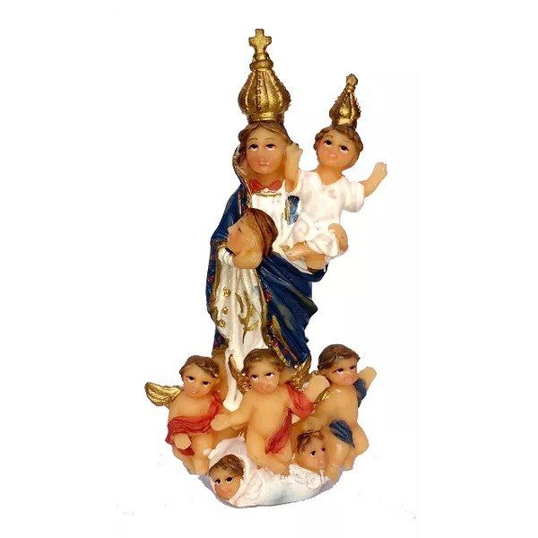 15200100558-ir-02.jpg IMAGEM DE RESINA 8CM NOSSA SENHORA DA CABEÇA